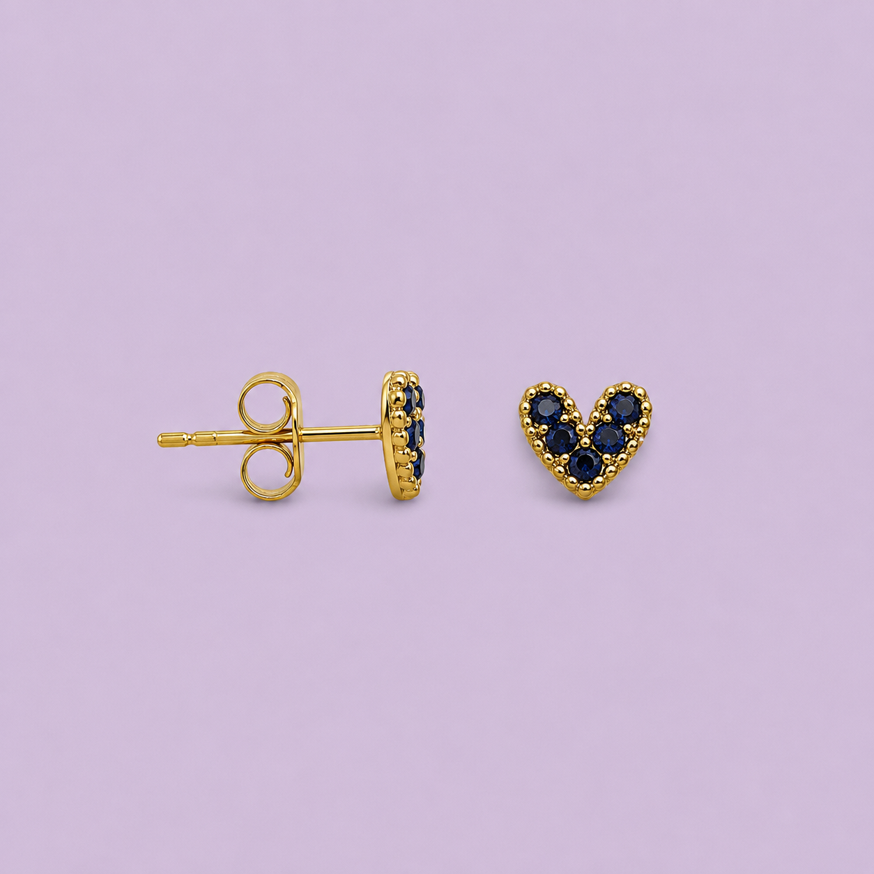 Hearts Blue Studs