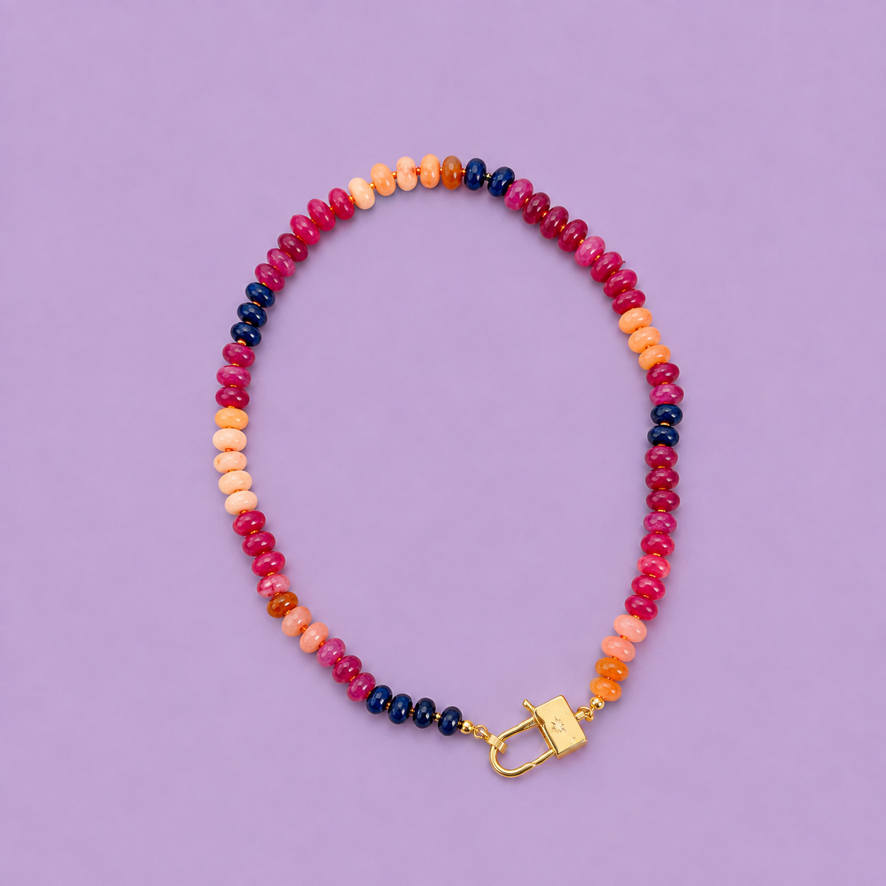 Rainbow lock necklace