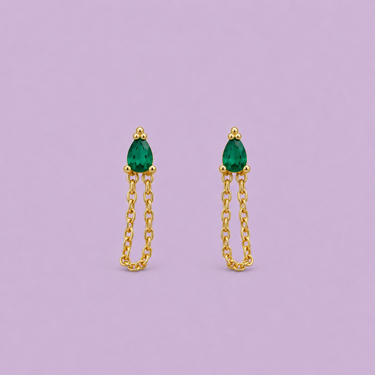 Emerald Hoops