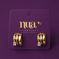 Aretes Luna Trio - Nua Jewelry