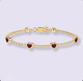 Pulsera Corazones Rojos